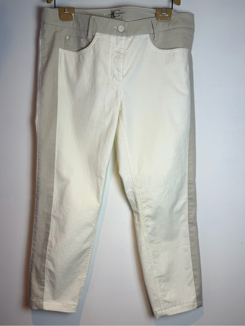Luisa Cerano Two-Tone Neutral Jeans
